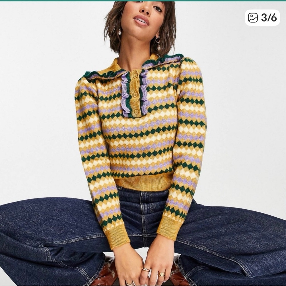 Mango Rhombus geometric sweater